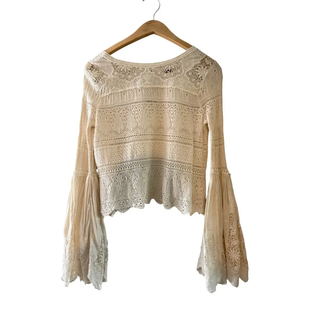 Free People Once Upon A Time Lace Blouse